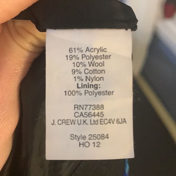 J. Crew mini skirt Shirttail Mini piped tweed blue and light blue cotton wool 4 - Picture 11 of 15